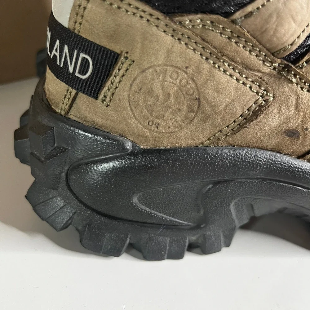 Woodland U-TREK Urban Trekking Boots Khaki Black Leather Chunky Hiking Shoes 40‎